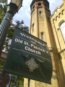 Old St. Pat's  still stands today at the corner of DesPlaines and Adams on Chicago's near west side.